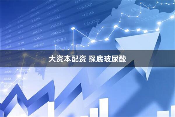 大资本配资 探底玻尿酸