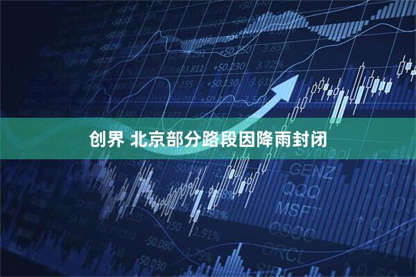 创界 北京部分路段因降雨封闭